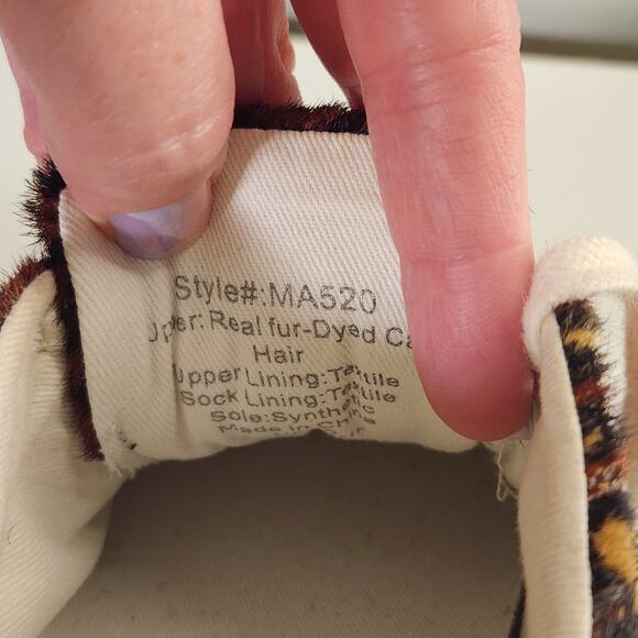 MADEWELL Sidewalk Sneakers in Painted Leopard Colorblock Calf Hair, Size 8 - Picture 12 of 13